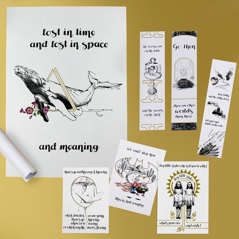 Theme-Package "Bücherwurm" Frl.E.Fanz - Zitate&Plakate